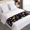 Colorful Halloween Party Pattern Print Bed Runner