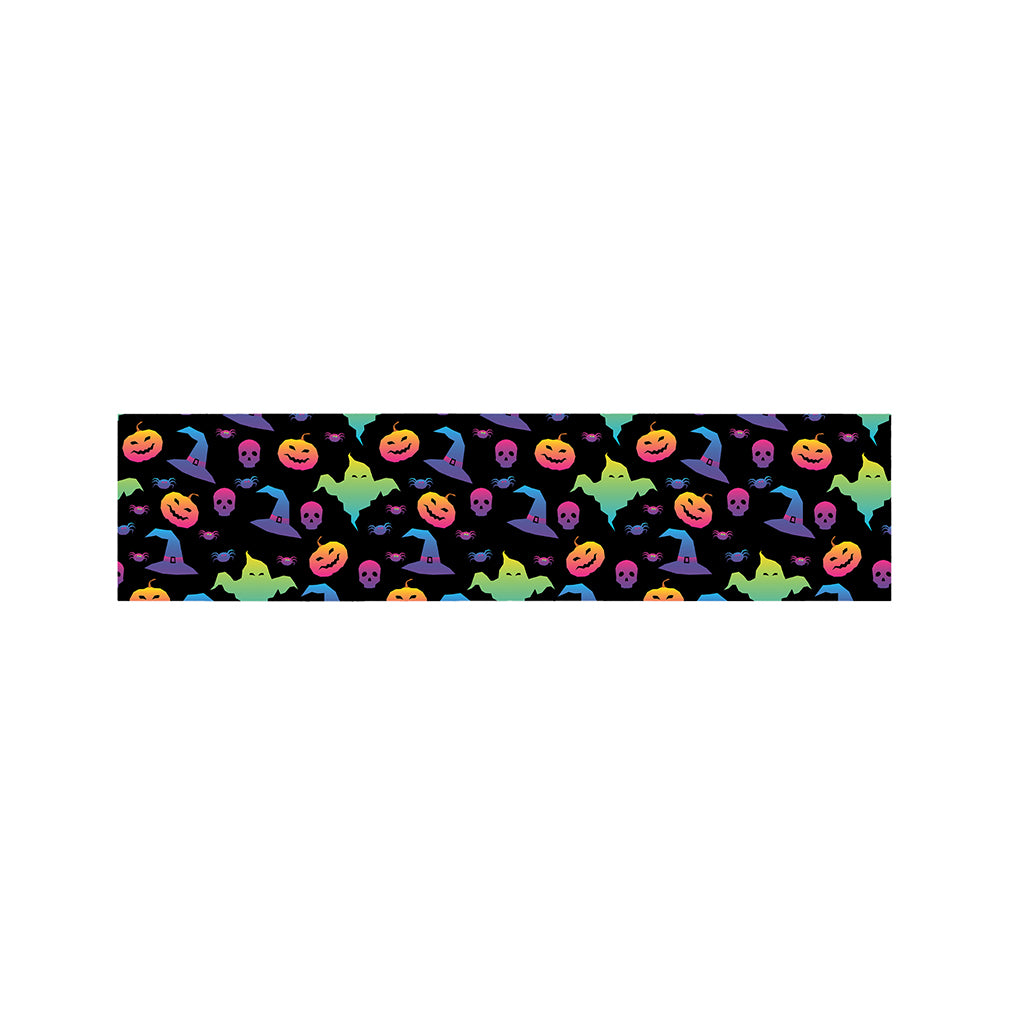 Colorful Halloween Party Pattern Print Bed Runner