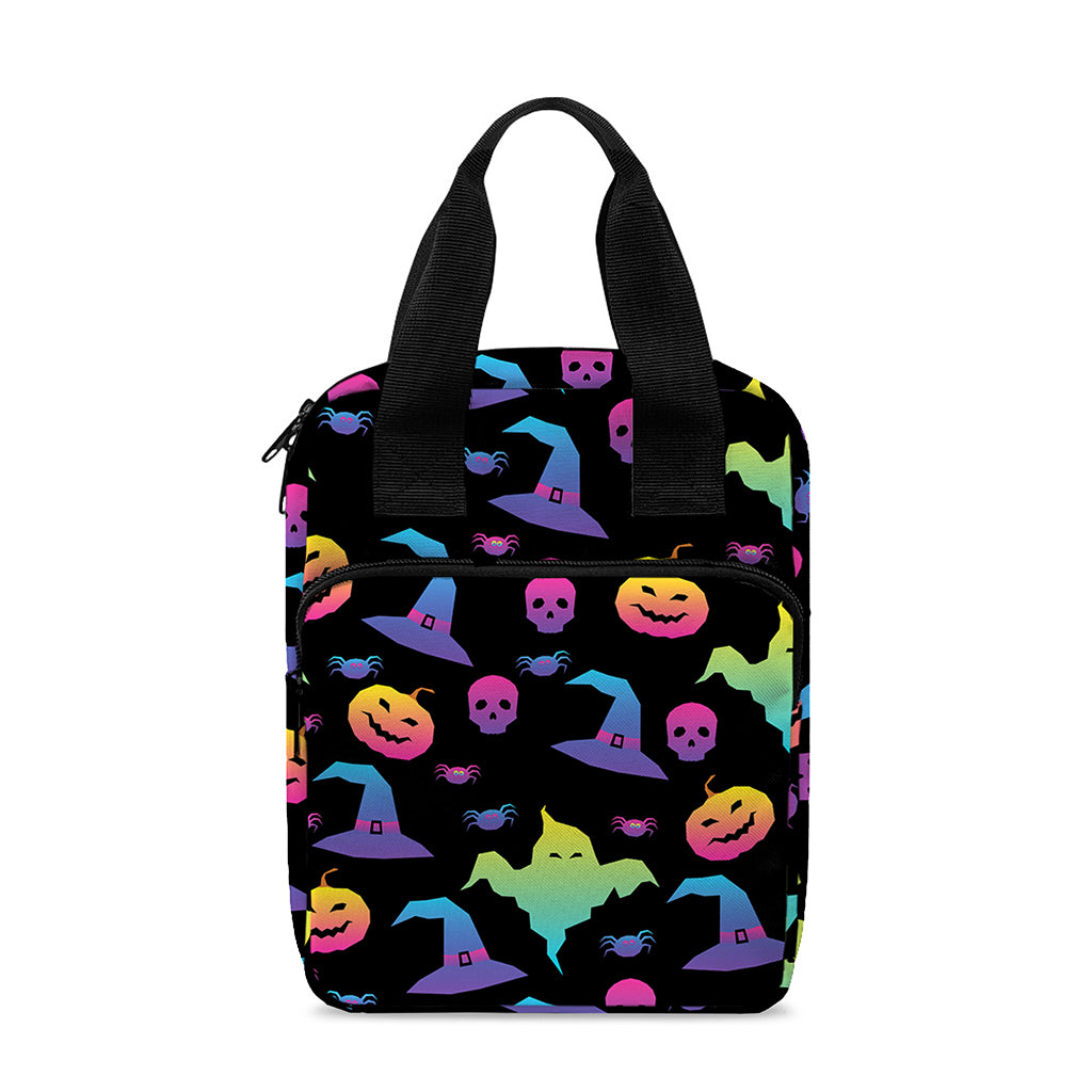 Colorful Halloween Party Pattern Print Bible Tote Bag