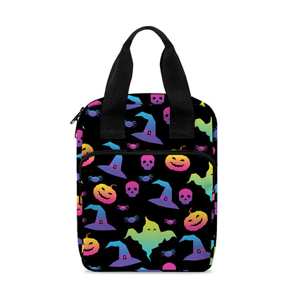 Colorful Halloween Party Pattern Print Bible Tote Bag