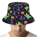 Colorful Halloween Party Pattern Print Bucket Hat