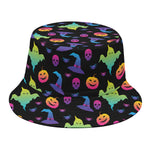 Colorful Halloween Party Pattern Print Bucket Hat