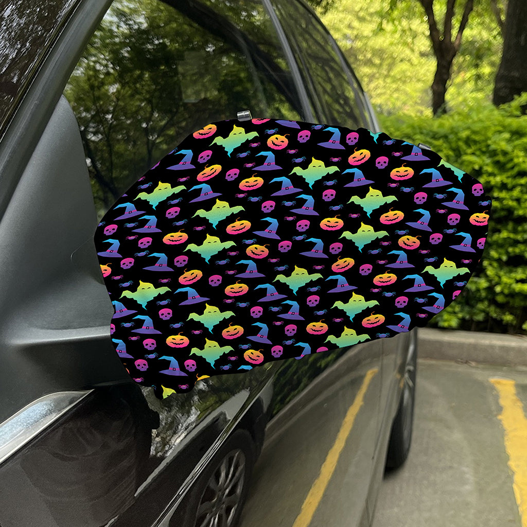 Colorful Halloween Party Pattern Print Car Side Mirror Covers