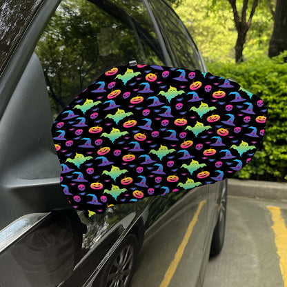 Colorful Halloween Party Pattern Print Car Side Mirror Covers