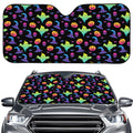 Colorful Halloween Party Pattern Print Car Windshield Sun Shade