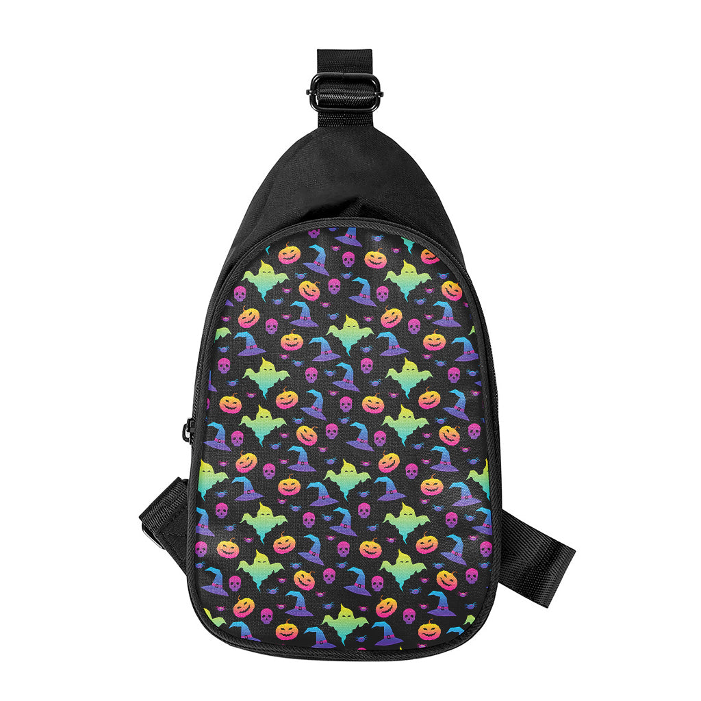 Colorful Halloween Party Pattern Print Chest Bag