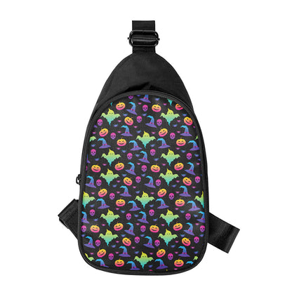 Colorful Halloween Party Pattern Print Chest Bag