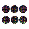 Colorful Halloween Party Pattern Print Coaster Set