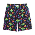 Colorful Halloween Party Pattern Print Cotton Shorts