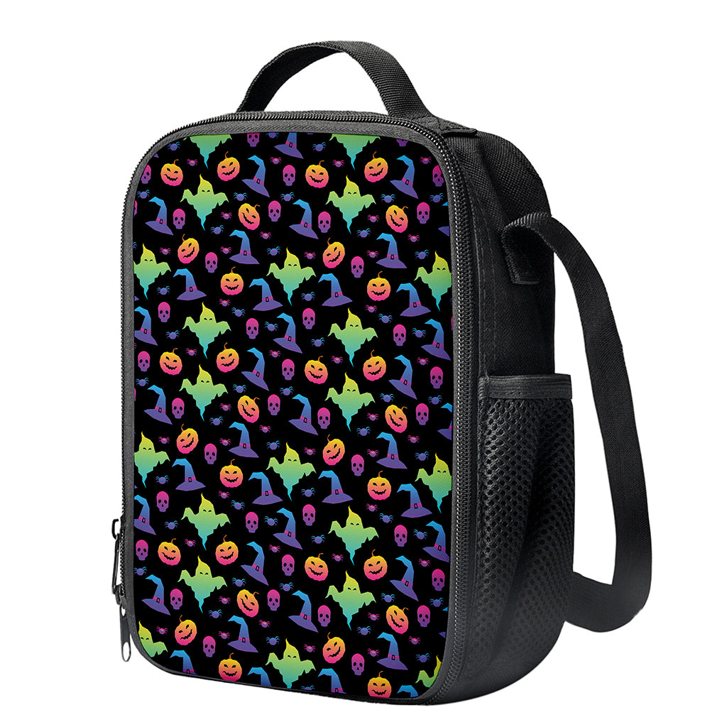 Colorful Halloween Party Pattern Print Crossbody Lunch Bag