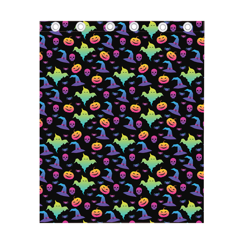 Colorful Halloween Party Pattern Print Curtain