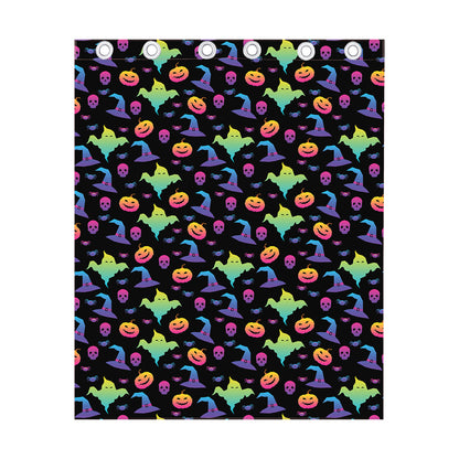 Colorful Halloween Party Pattern Print Curtain