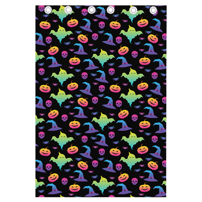 Colorful Halloween Party Pattern Print Curtain