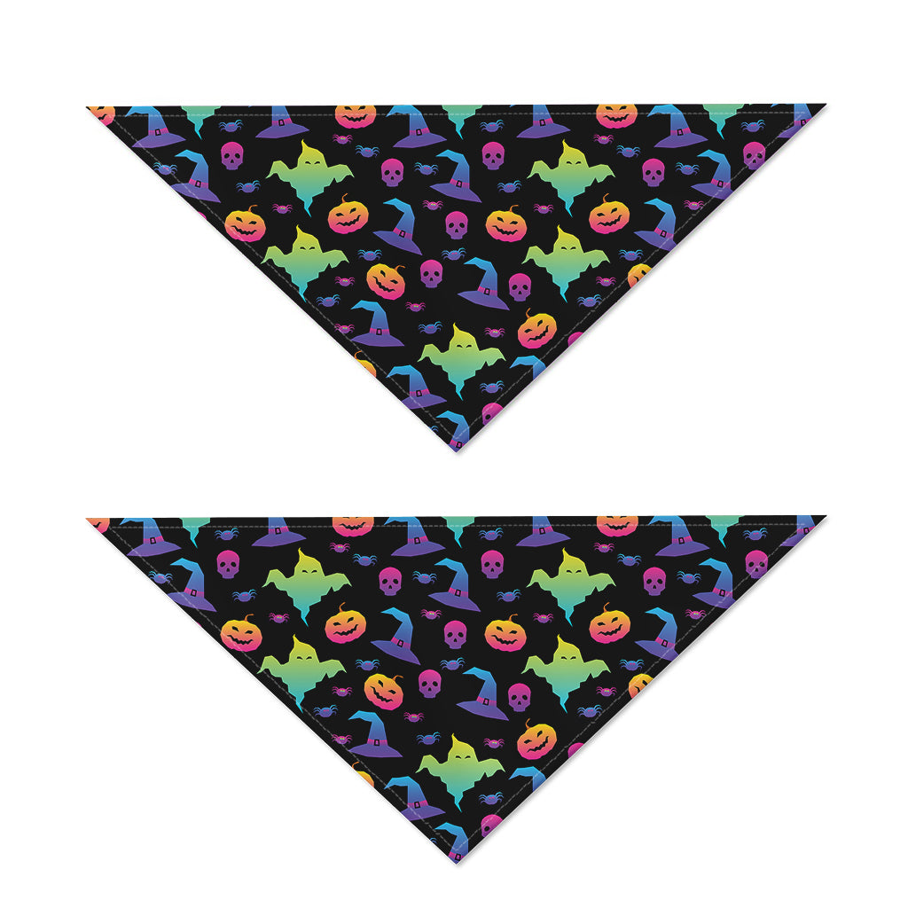 Colorful Halloween Party Pattern Print Dog Bandana