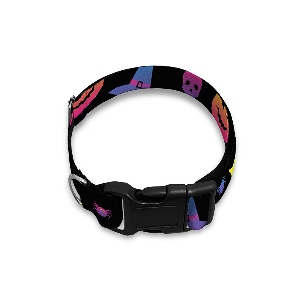 Colorful Halloween Party Pattern Print Dog Collar