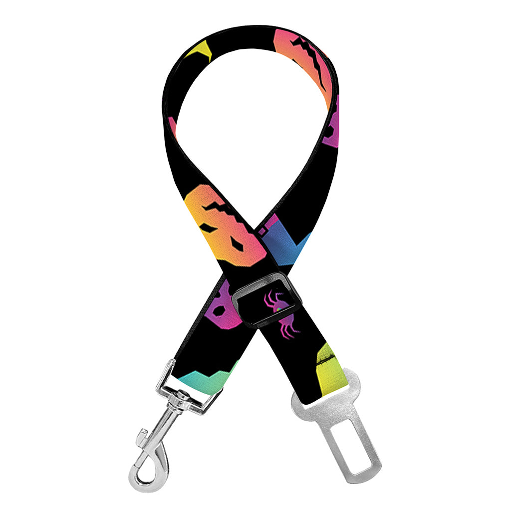 Colorful Halloween Party Pattern Print Dog Seat Belt