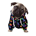 Colorful Halloween Party Pattern Print Dog Zip Up Hoodie