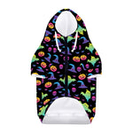 Colorful Halloween Party Pattern Print Dog Zip Up Hoodie