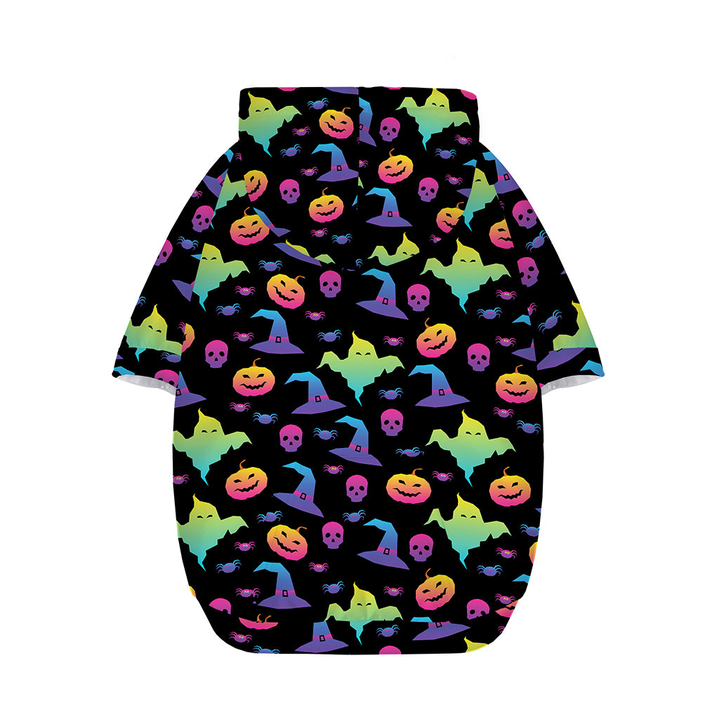 Colorful Halloween Party Pattern Print Dog Zip Up Hoodie