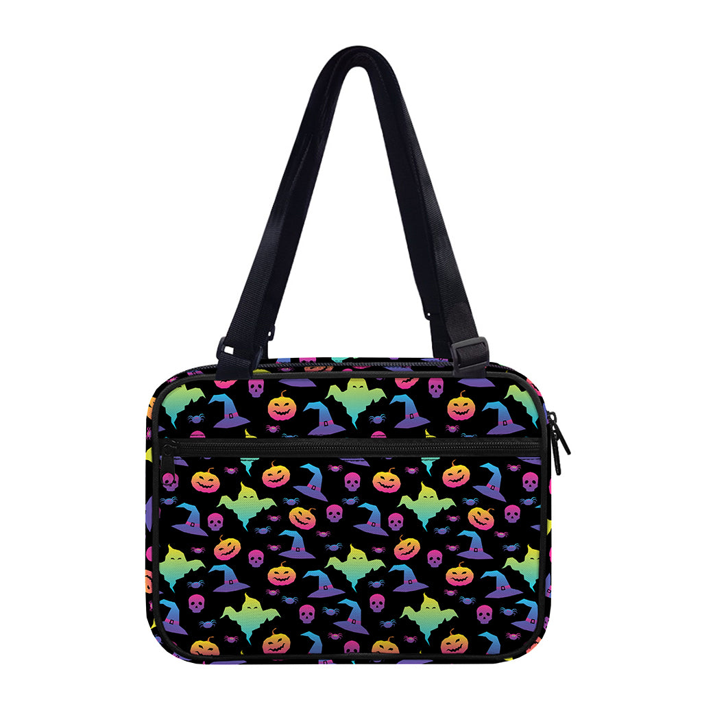 Colorful Halloween Party Pattern Print Double Strap Bible Bag