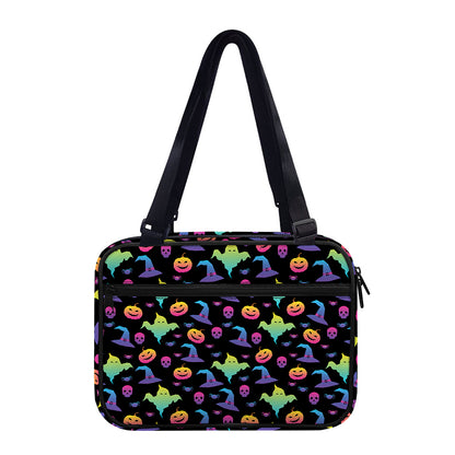 Colorful Halloween Party Pattern Print Double Strap Bible Bag
