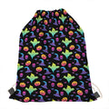 Colorful Halloween Party Pattern Print Drawstring Bag