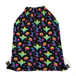 Colorful Halloween Party Pattern Print Drawstring Bag