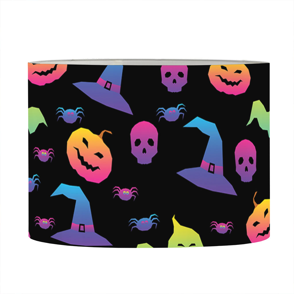 Colorful Halloween Party Pattern Print Drum Lamp Shade