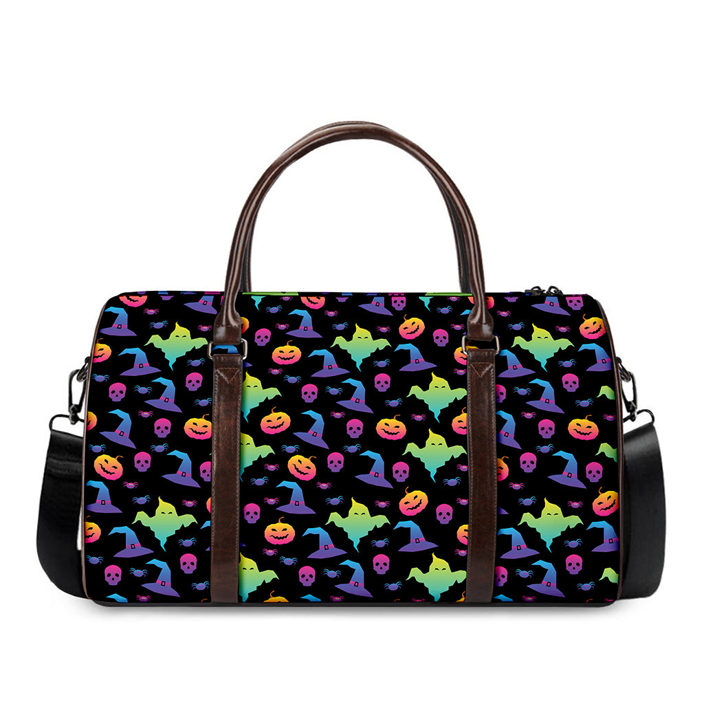 Colorful Halloween Party Pattern Print Duffle Bag