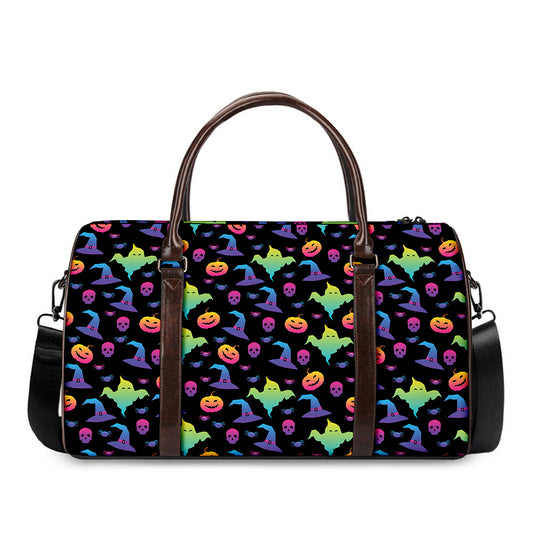 Colorful Halloween Party Pattern Print Duffle Bag