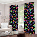 Colorful Halloween Party Pattern Print Extra Wide Grommet Curtains