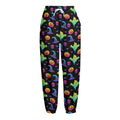 Colorful Halloween Party Pattern Print Fleece Lined Knit Pants