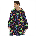 Colorful Halloween Party Pattern Print Hoodie Blanket