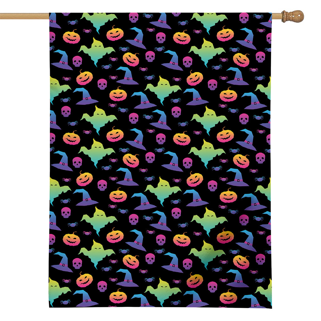 Colorful Halloween Party Pattern Print House Flag
