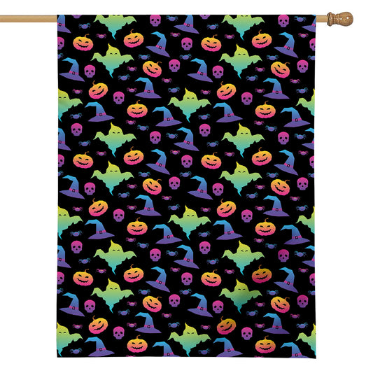 Colorful Halloween Party Pattern Print House Flag