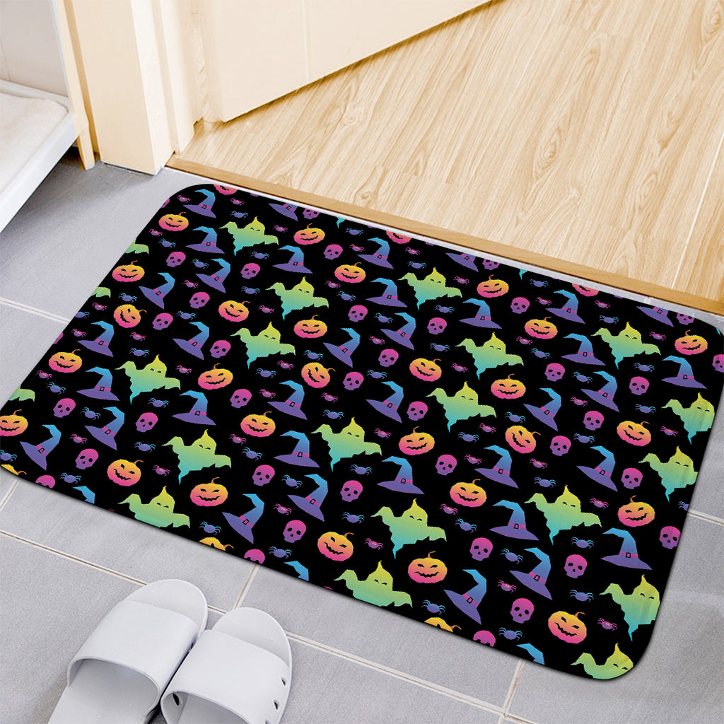 Colorful Halloween Party Pattern Print Indoor Door Mat