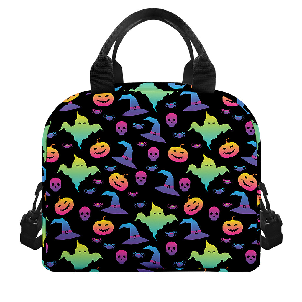 Colorful Halloween Party Pattern Print Insulated Lunch Bag