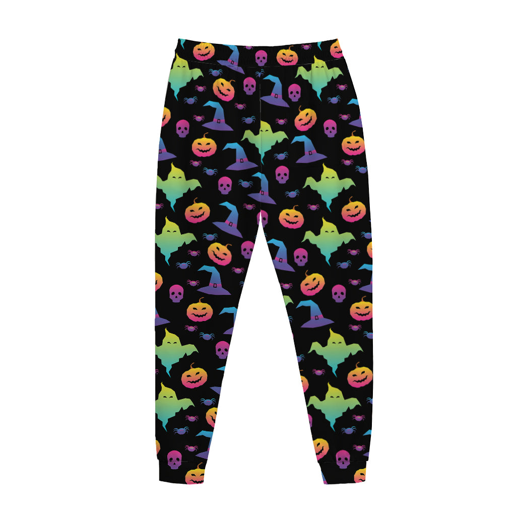 Colorful Halloween Party Pattern Print Jogger Pants