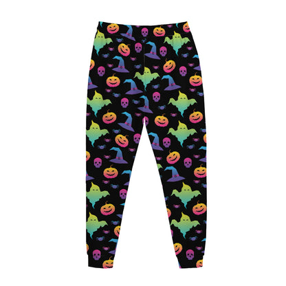 Colorful Halloween Party Pattern Print Jogger Pants