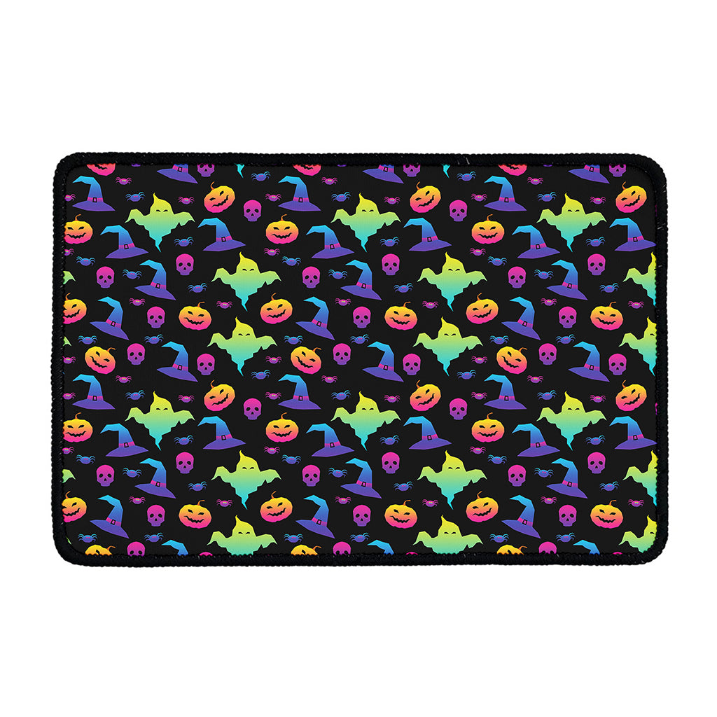Colorful Halloween Party Pattern Print Kitchen Mat