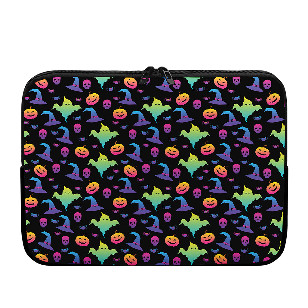 Colorful Halloween Party Pattern Print Laptop Sleeve