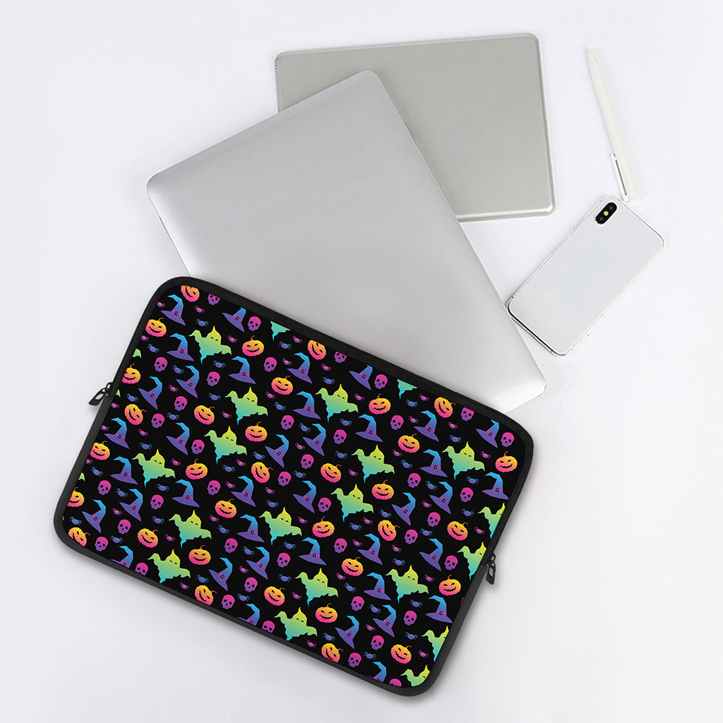 Colorful Halloween Party Pattern Print Laptop Sleeve