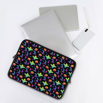 Colorful Halloween Party Pattern Print Laptop Sleeve