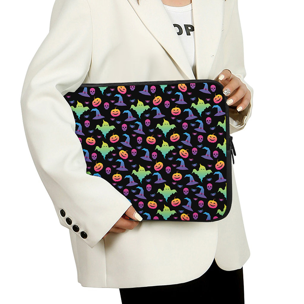 Colorful Halloween Party Pattern Print Laptop Sleeve