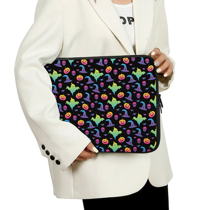 Colorful Halloween Party Pattern Print Laptop Sleeve