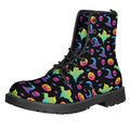 Colorful Halloween Party Pattern Print Lace-Up Boots