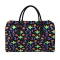 Colorful Halloween Party Pattern Print Leather Duffel Bag
