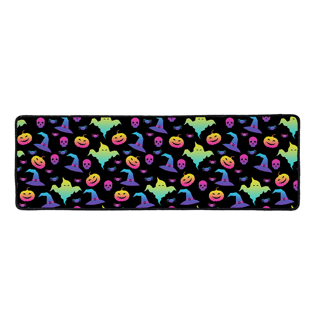 Colorful Halloween Party Pattern Print Long Kitchen Mat