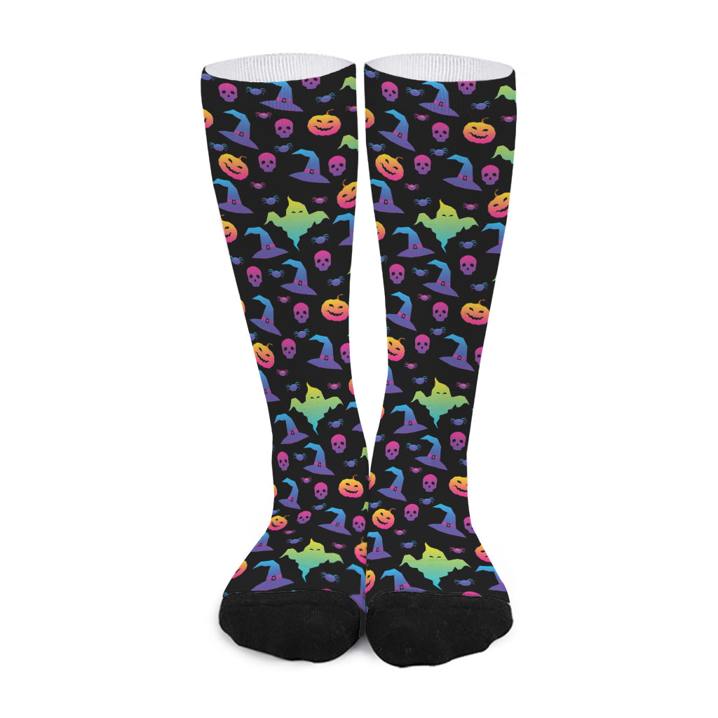 Colorful Halloween Party Pattern Print Long Socks