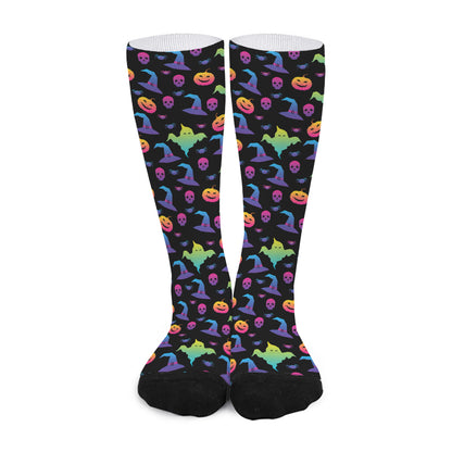 Colorful Halloween Party Pattern Print Long Socks